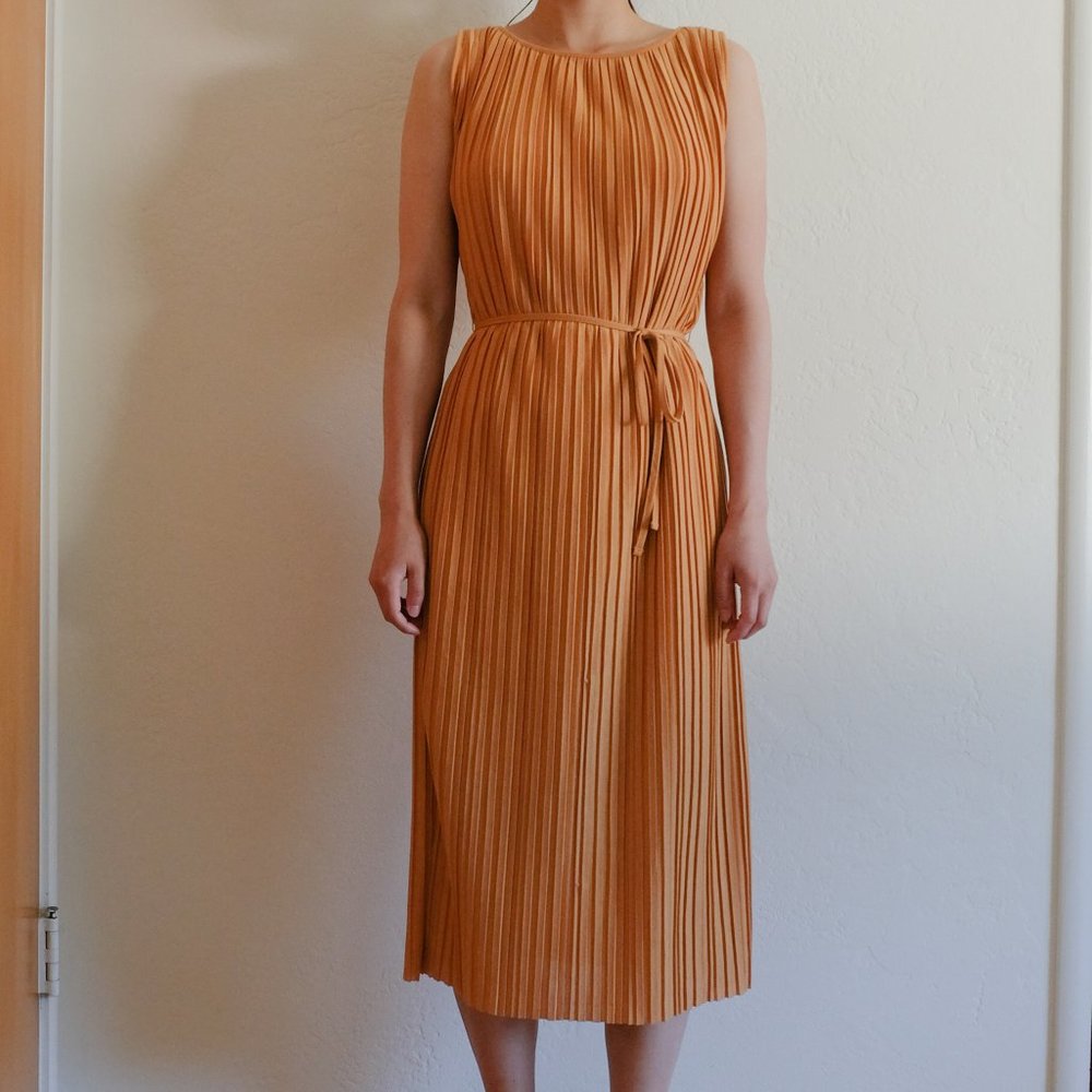 Uniqlo Yellow Pleated Dress